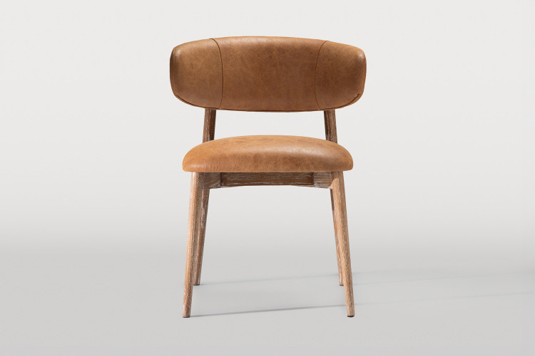 Mallory Leather Dining Chair - Whiskey Dining Chairs - 1