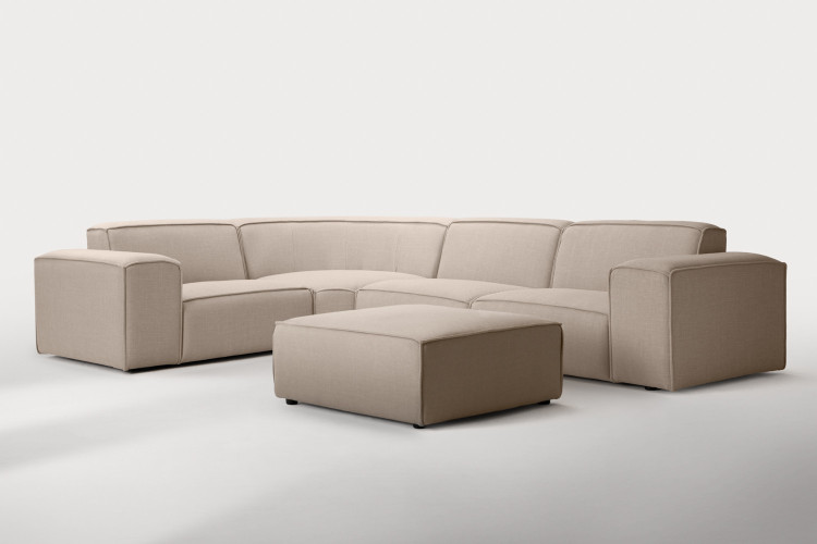Jagger Modular - Corner Couch With Ottoman - Serenity Sand Corner Couches - 1