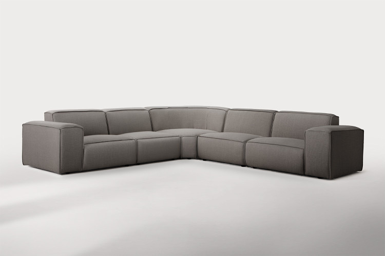 Jagger Modular - Grand Corner Couch - Avalon Grey Fabric Modular Couches - 1