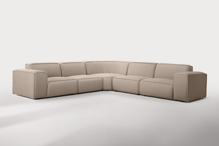 Jagger Modular - Grand Corner Couch - Serenity Sand Fabric Modular Couches - 1