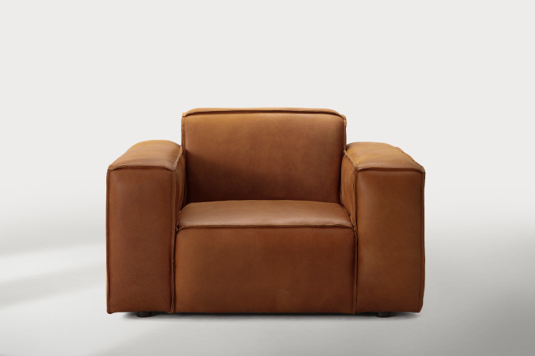 Jagger Leather Armchair - Whiskey Leather Armchairs - 1