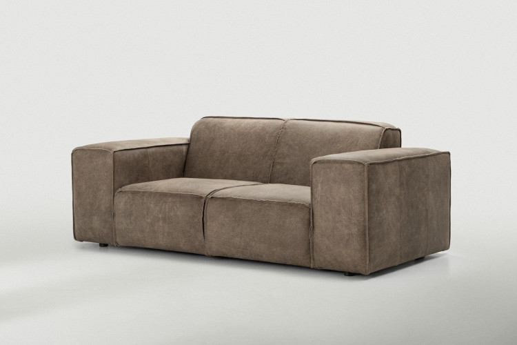 Jagger 2-Seater Leather Couch - Dune 2 - Seater Couches - 1