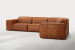 Jagger Leather Modular - Corner Couch Set - Whiskey Leather Corner Couches - 2