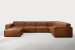 Jagger Leather Modular - Grand Corner Couch with Ottoman - Whiskey Leather Modular Couches - 2