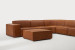 Jagger Leather Modular - Grand Corner Couch with Ottoman - Whiskey Leather Modular Couches - 6