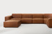 Jagger Leather Modular - Grand Corner Couch with Ottoman - Whiskey Leather Modular Couches - 4