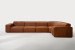 Jagger Leather Modular - Grand Corner Couch Set - Whiskey Leather Modular Couches - 2