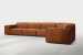 Jagger Leather Modular - Grand Corner Couch Set - Whiskey Leather Modular Couches - 3