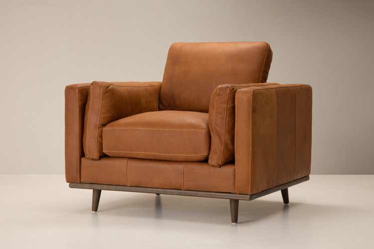 Wallace Leather Armchair - Whiskey Armchairs - 1