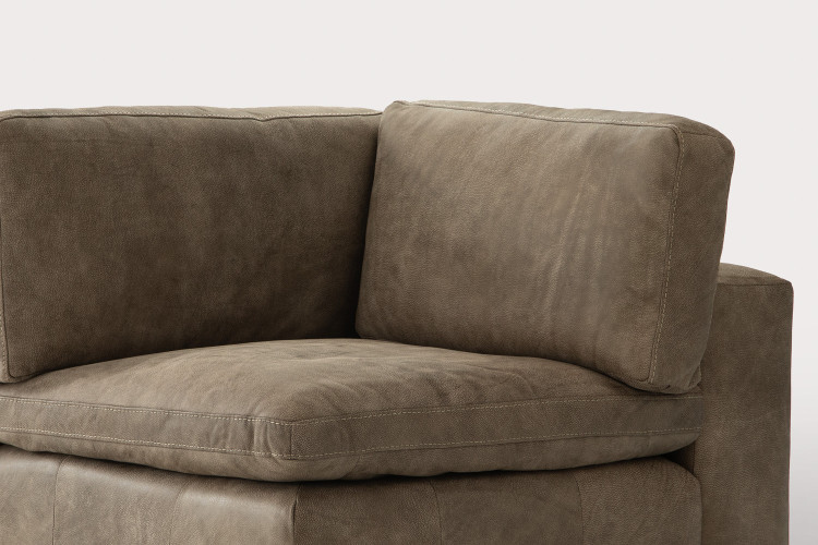 Bexley Leather Modular - Corner Wedge - Dune Modular Unit - Add-On - 1
