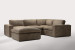 Bexley Leather Modular - Corner Couch Set with Ottoman - Dune Modular Couches - 4