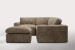 Bexley Leather Modular - Corner Couch Set with Ottoman - Dune Modular Couches - 5