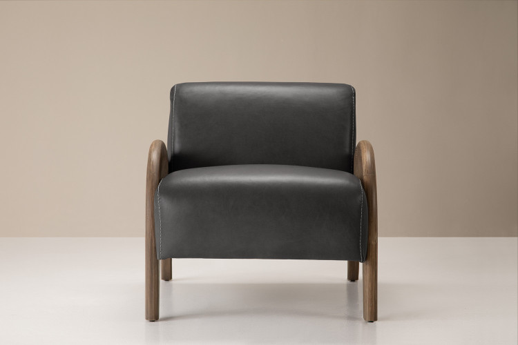 Duneveil Leather Armchair - Charcoal Armchairs - 1
