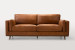 Wallace 3-Seater Leather Couch - Whiskey 3 - Seater Couches - 1