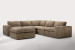 Bexley Leather Modular - Grand Corner Couch with Ottoman - Dune Modular Couches - 2