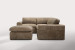 Bexley Leather Modular - Grand Corner Couch with Ottoman - Dune Modular Couches - 5