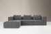 Montclair Modular - L-Shape Couch - Moonshadow Fabric Modular Couches - 1