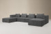 Montclair Grand Modular Couch - Moonshadow Fabric Modular Couches - 1