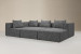 Montclair Grand Modular Couch - Moonshadow Fabric Modular Couches - 7