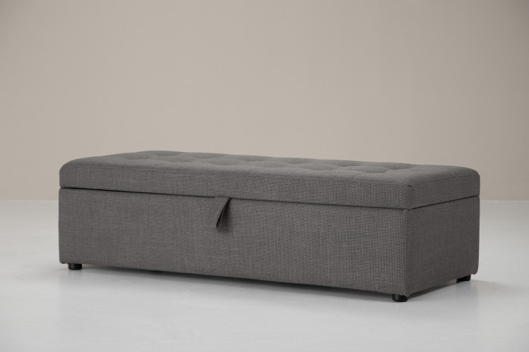Alora Storage Ottoman - Avalon Grey Bed Storage - 1