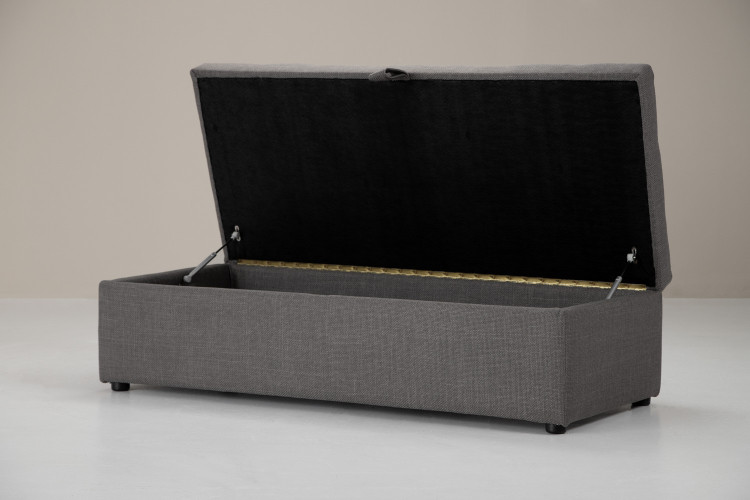Alora Storage Ottoman - Avalon Grey Bed Storage - 1