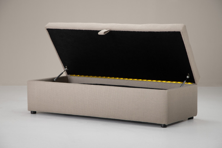 Alora Storage Ottoman -  Serenity Sand Bed Storage - 1