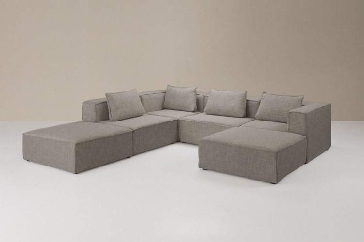 Montclair Grand Modular Couch - Stormy Haze Fabric Modular Couches - 3