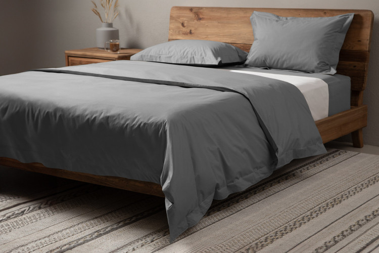 Hotel Collection Duvet Cover Set - King - Grey King Duvet Covers - 1