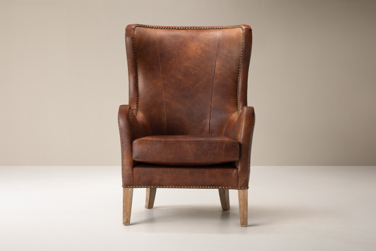 Wiltshire Leather Armchair - Mocha Armchairs - 2