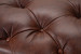 Amara Round Leather Ottoman - Chestnut Ottomans - 6