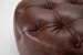 Amara Round Leather Ottoman - Chestnut Ottomans - 7