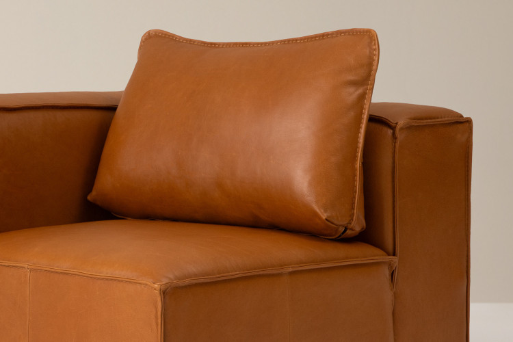 Montclair-Leather Corner Wedge-Desert Tan Modular Unit - Add-On - 1