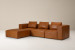 Montclair - Leather Modular L-Shape Couch - Desert Tan L-Shape Couches - 7