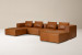Montclair Leather Modular - Grand Couch Set - Desert Tan Montclair Couch Collection - 3