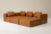 Montclair Leather Modular - Grand Couch Set - Desert Tan Demo Clearance - 3