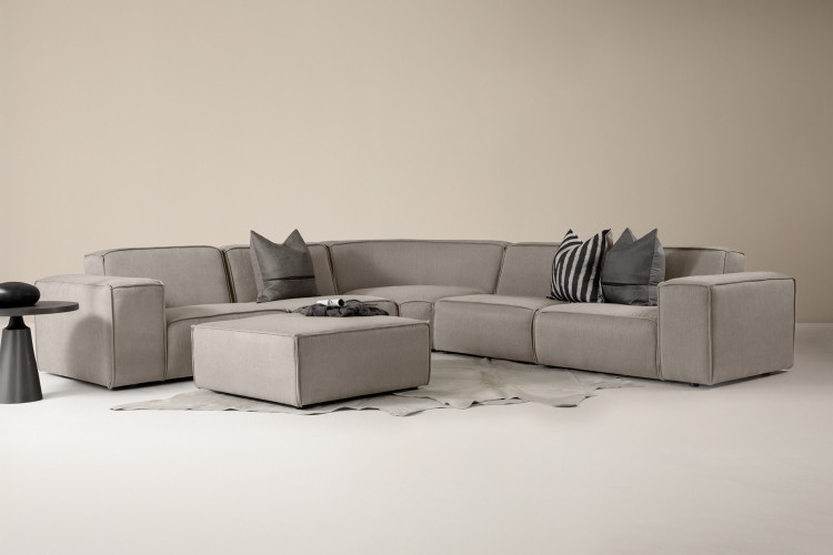 Jagger Modular Grand Corner Couch with Ottoman - Cloud Grey Couches - 1