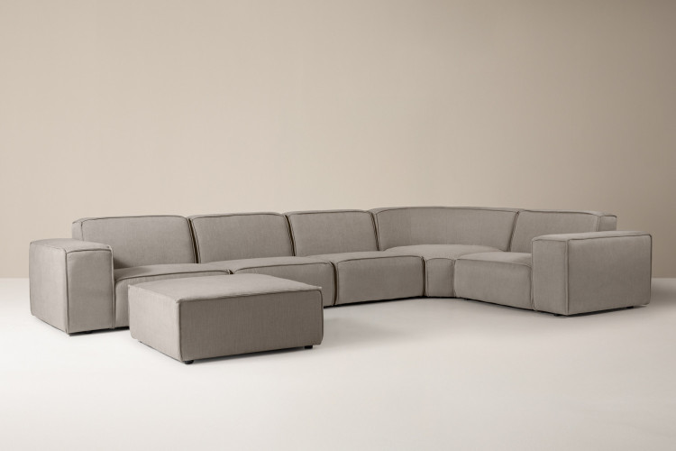 Jagger Modular Grand Corner Couch with Ottoman - Cloud Grey Couches - 1
