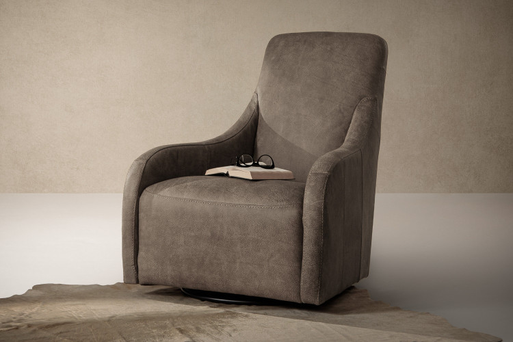 Vesper Leather Swivel Armchair - Dune Armchairs - 1