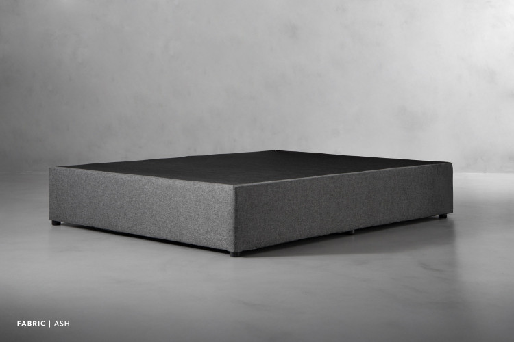 Zoey Upholstered Bed Base - Queen - Ash Queen Bed Bases - 1