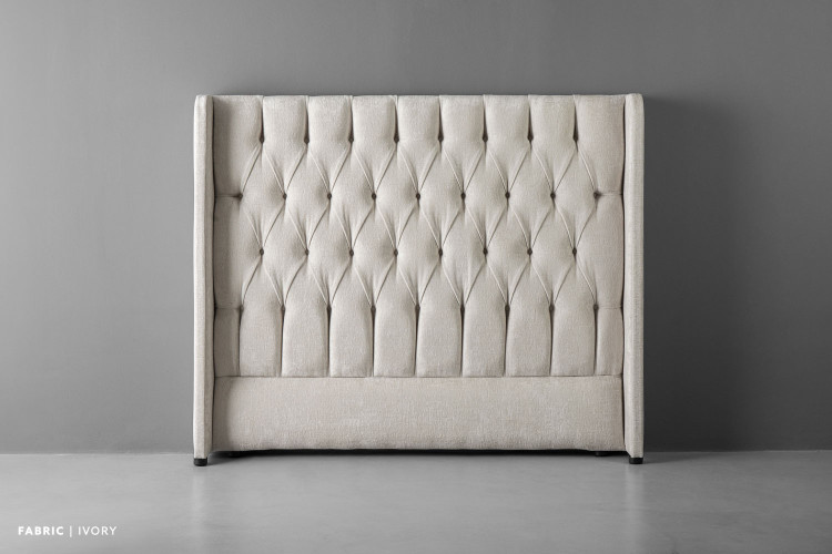 Genevieve Headboard - King - Ivory King Headboards - 1
