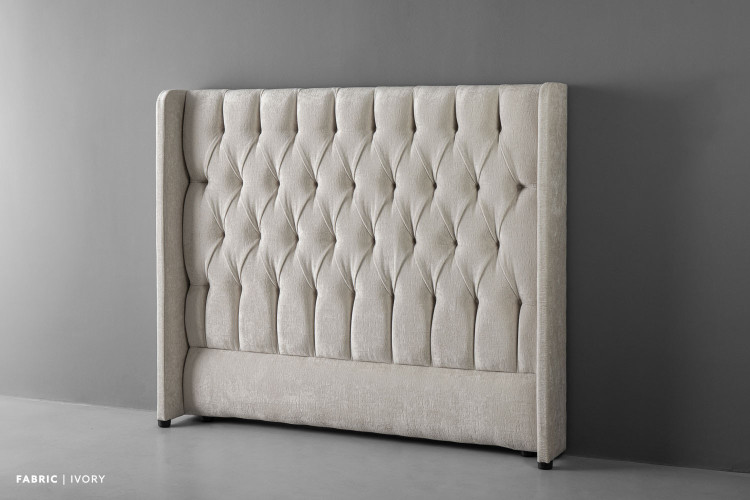 Genevieve Headboard - King - Ivory King Headboards - 1