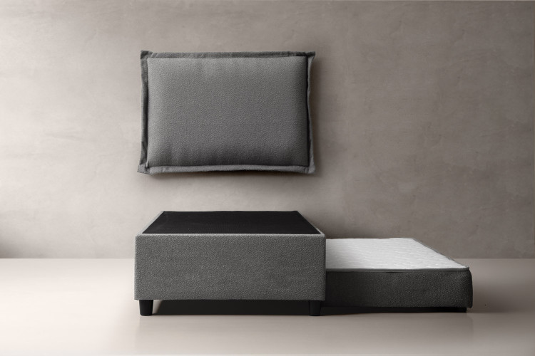 Lyla Bed - Three Quarter- Dove Grey Bedroom Furniture - 1