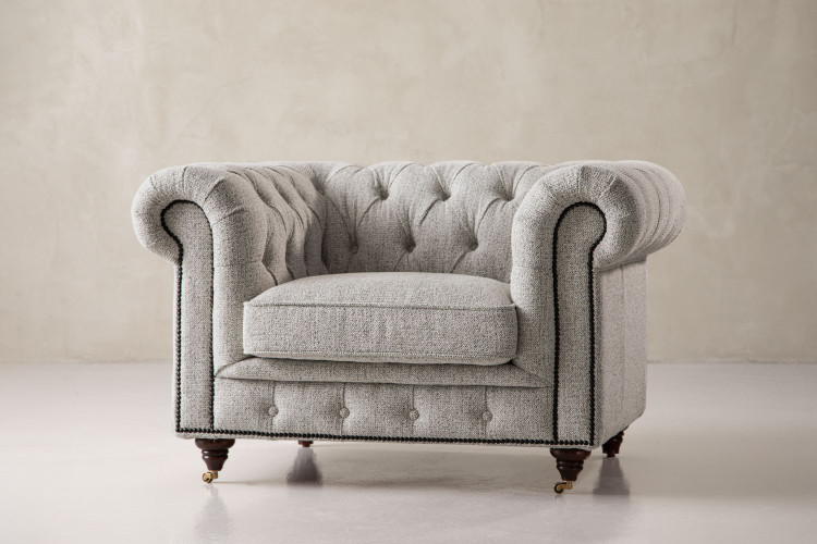 Jefferson Chesterfield Armchair - Dove Grey Armchairs - 1
