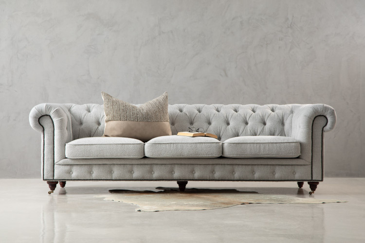 Jefferson Chesterfield 3-Seater Couch - Frost 3 - Seater Couches - 1
