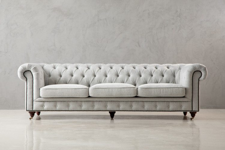 Jefferson Chesterfield 3-Seater Couch - Frost 3 - Seater Couches - 1