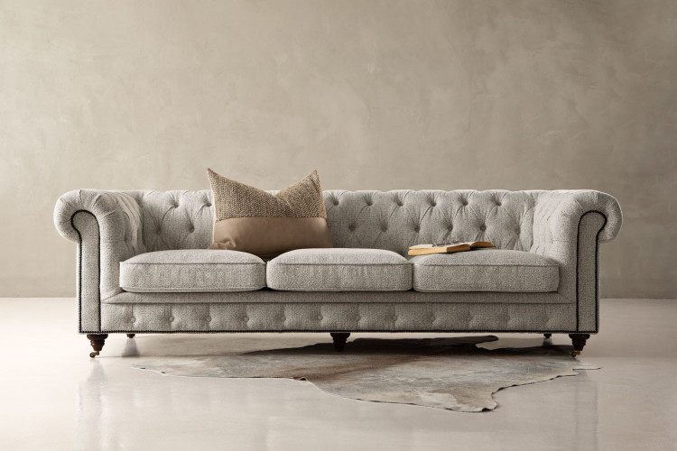 Jefferson Chesterfield 3-Seater Couch - Dove Grey Home - 1
