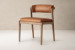 Azalea Leather Dining Chair - Aged Tan Armchairs - 1