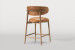 Mallory Leather Counter Bar Stool - Whiskey Dining Chairs - 4