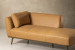 Dover Leather Chaise - Taupe Living Room Furniture - 7