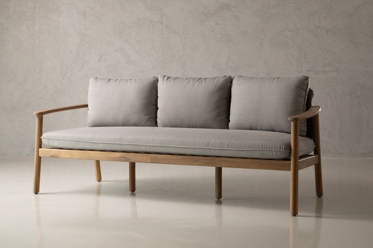 Mayfair Patio 3-Seater Couch - Greywash & Grey Patio Lounge - 1